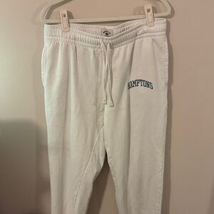 Breezin’ Up White Hamptons Sweatpants